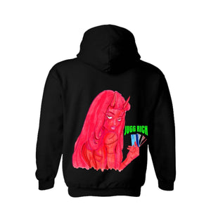 JUGG RICH SCAM HOODIE - BLACK